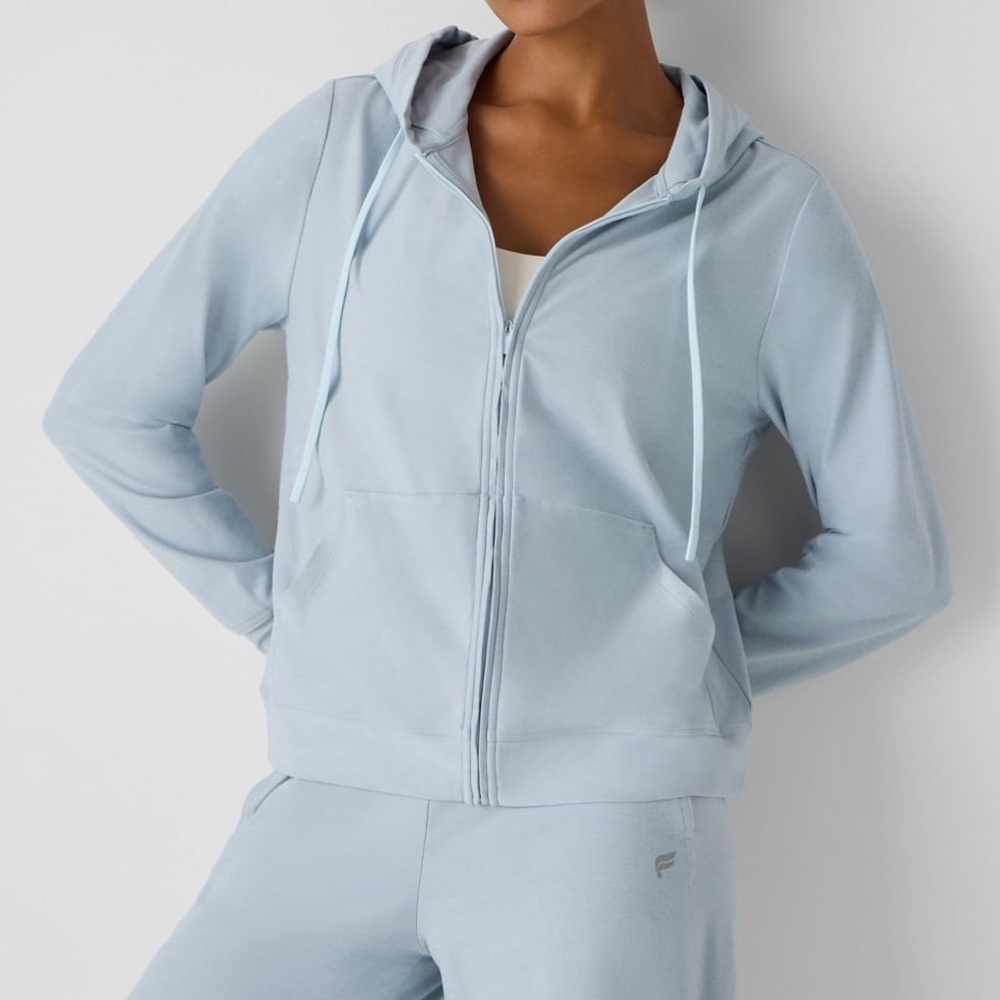 Fabletics NWOT Cloud Jersey Full Zip Hoodie size Large